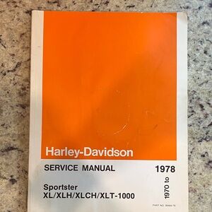 Harley-Davidson Service Manual 1970-1978 Sportster XL/XLH/XLCH/XLT-1000